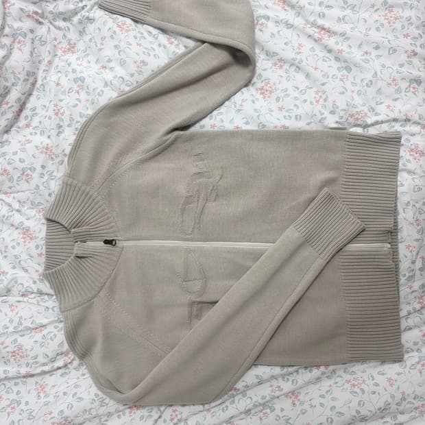 스컬프터 니트 집업