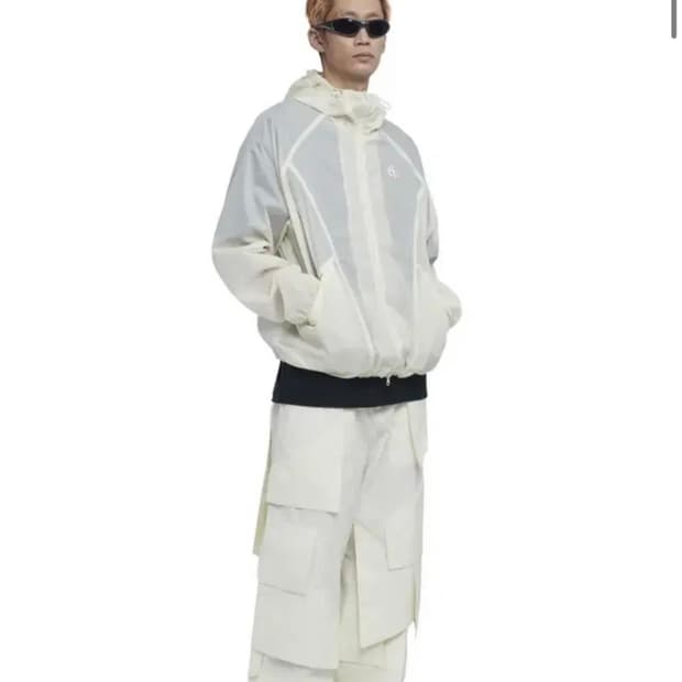 노매뉴얼 바람막이 TRANSLUCENT HOODED JACKET - SA