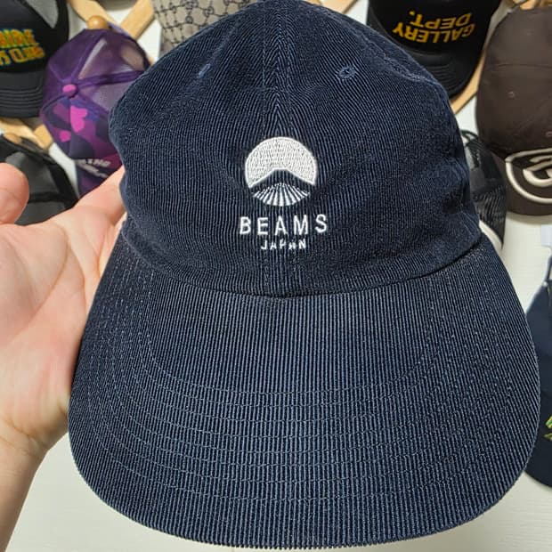빔즈 재팬 코듀로이 패널캡 네이비
