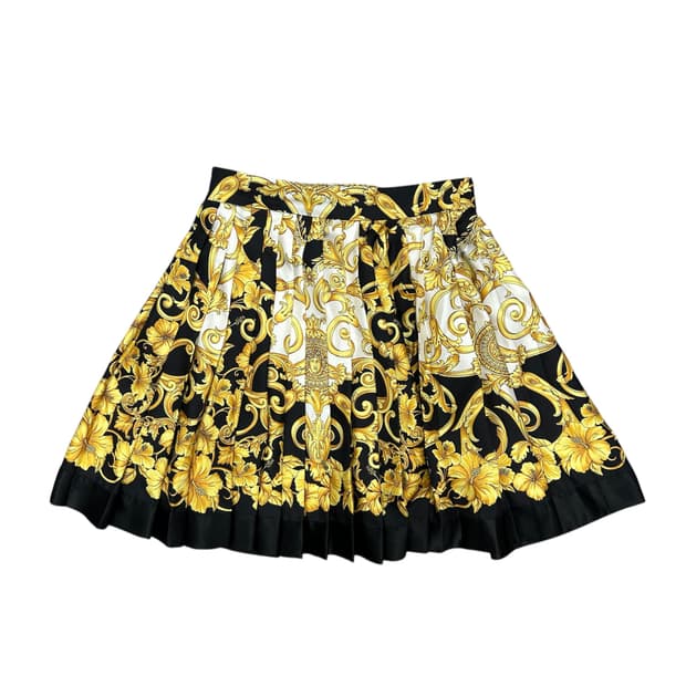 (한글택)베르사체 QR라벨 실크 바로크 스커트(40)