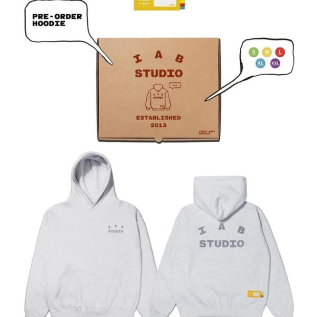 [XXL] 아이앱 스튜디오 후드 라이트 그레이