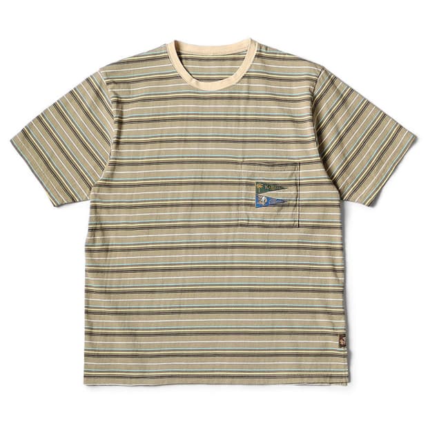 캐피탈 멀티 보더 스트라이프 반팔 티