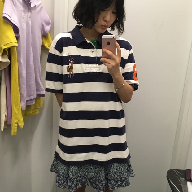 폴로 랄프로렌 빅포니 스트라이프 카라티