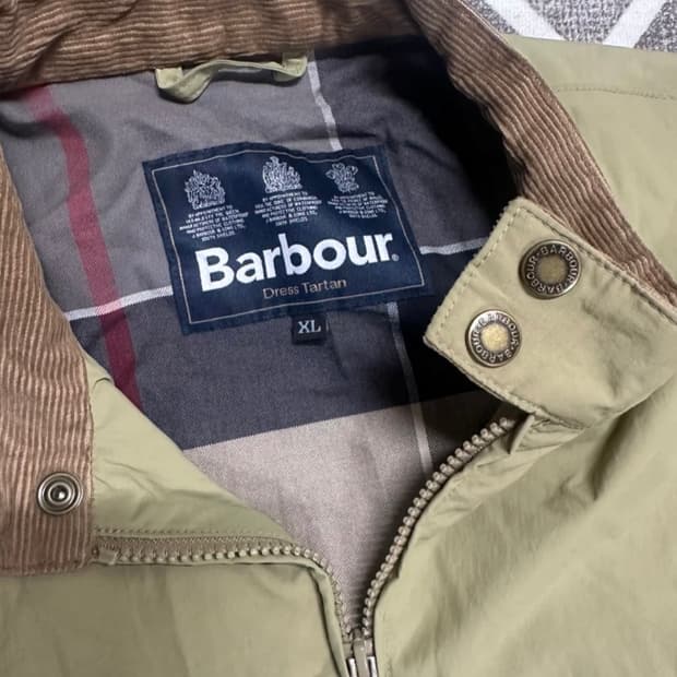 (100-105)바버 드레스 타탄 봄버 자켓 XL