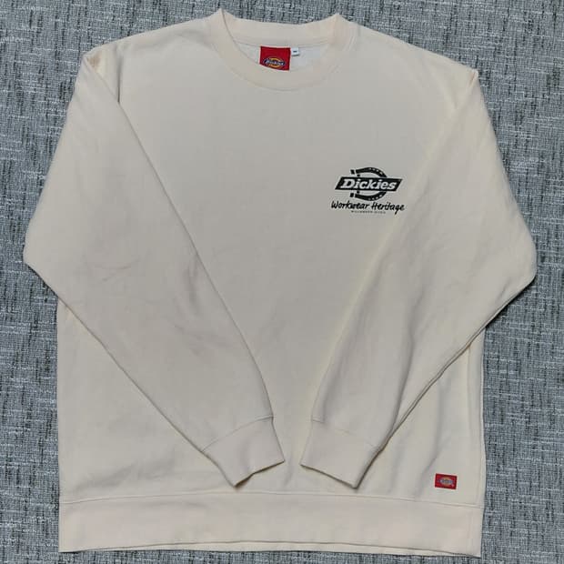 디키즈 워크웨어 헤리티지 기모 맨투맨 아이보리 L