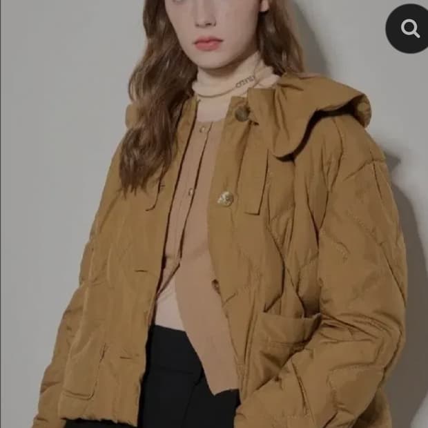 한섬 오즈세컨 2024 퀼팅 구스 다운 숏패딩 44~66