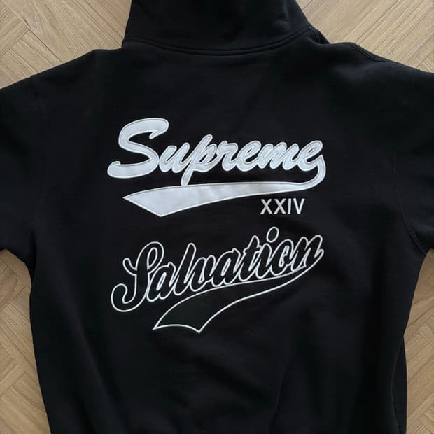 슈프림 살베이션 집업 후드 블랙 - 24SS