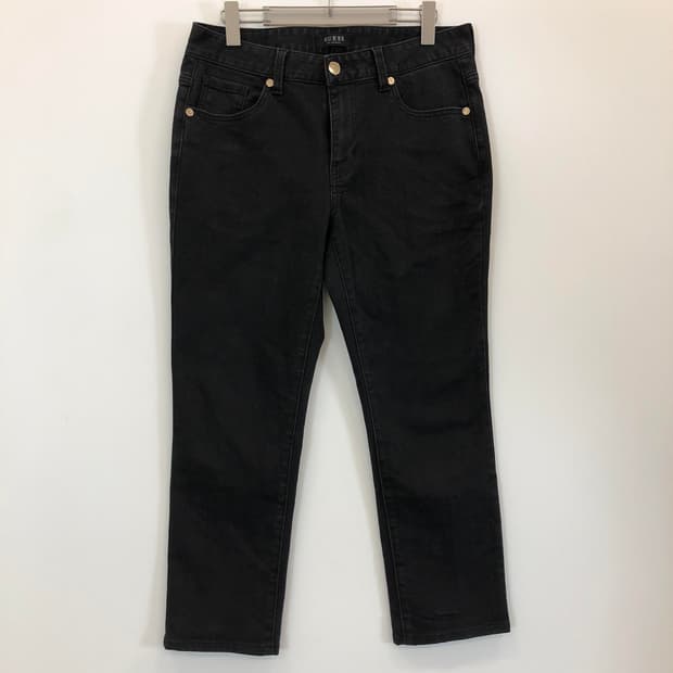 게스 프리미엄 금장 크롭 데님진 32 인치