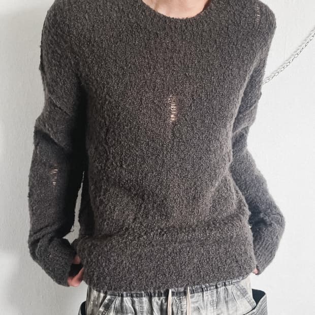 올세인츠 uk 그런지 디스트로이드 니트