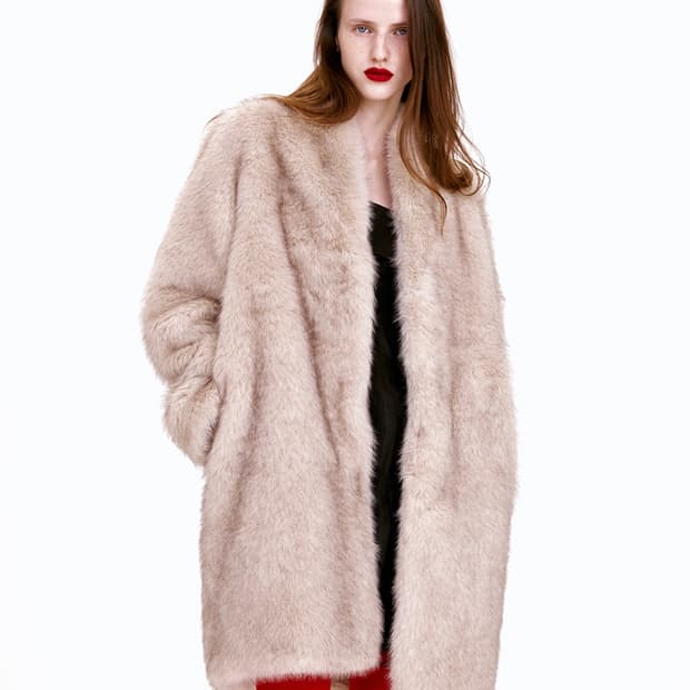 메종마레 글로우 폭스 퍼 코트 라이트 베이지 36 새상품 (품절 사이즈)