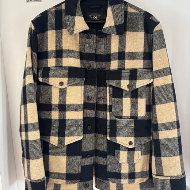 [S] RRL 매키노 크루저 체크 자켓 크림/블랙