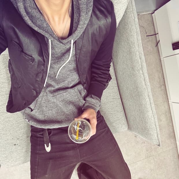 언더커버 와플 서멀 후디