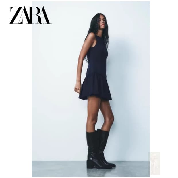 자라 리본 미니 원피스 