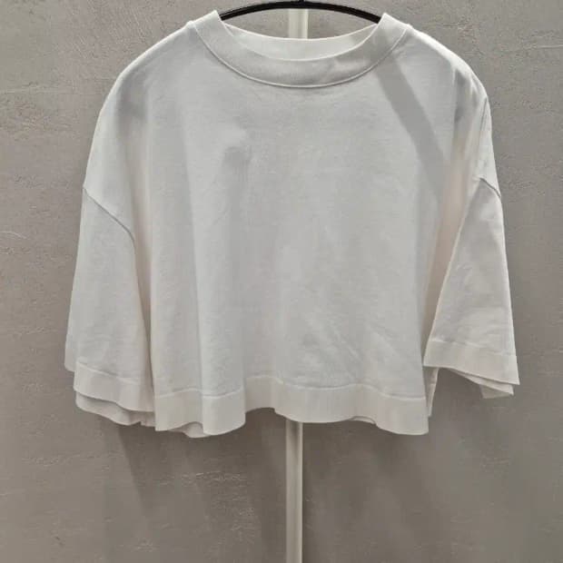 COS 크롭 반팔티 M 화이트