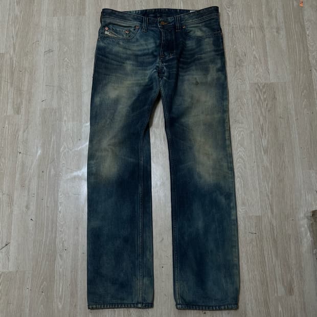 디젤 사파도 레귤러 워싱 데님 청바지 32 
