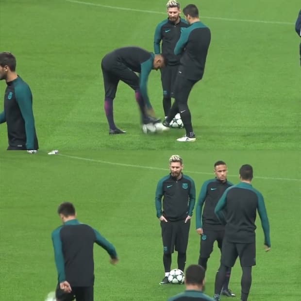 나이키 바르셀로나 드릴탑 트레이닝 세트 (16-17 캄프누의 기적 시즌)