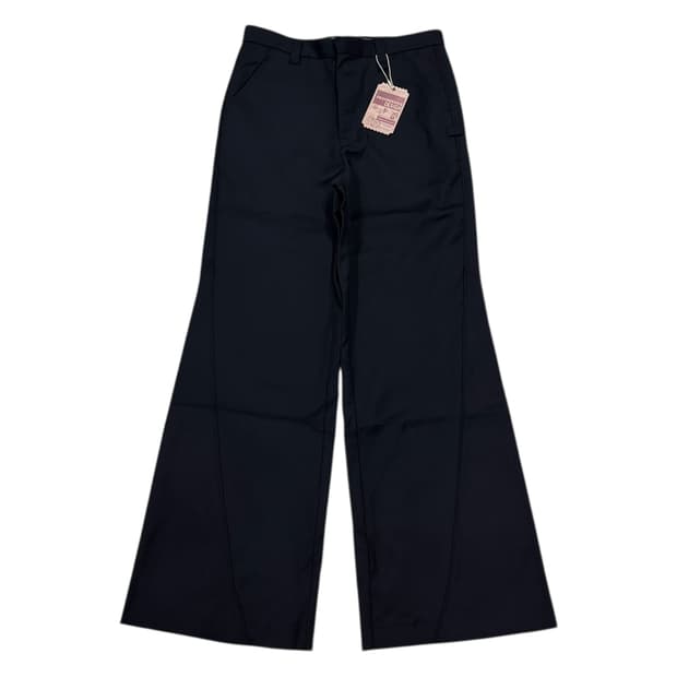 STU 디테일 울 와이드 팬츠 바지 네이비 M