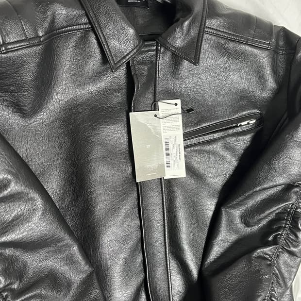 파아카이브 폭스 레더 퍼커링 자켓 2사이즈