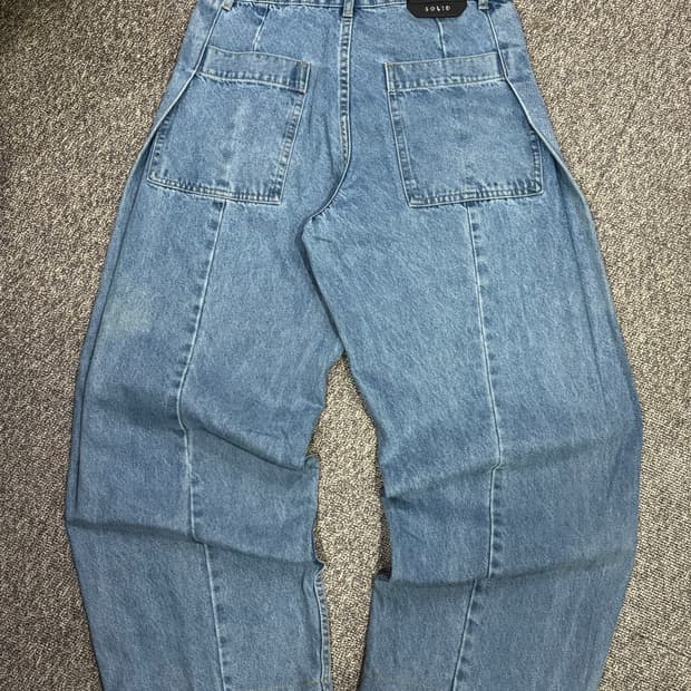 24ss 솔리드옴므 벌룬 데님팬츠