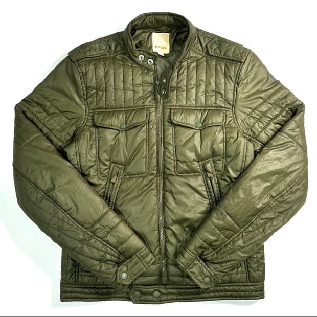 디젤 카키 바이커 자켓