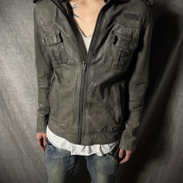 Superdry Vintage Cowhide Leather Jacket