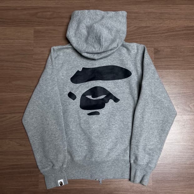 베이프 후드집업 회색