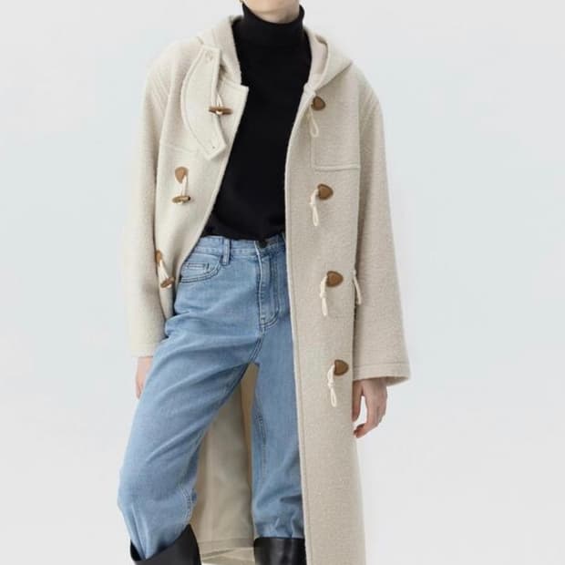 새상품 프븏스 부클 더플 후드코트  PVCS