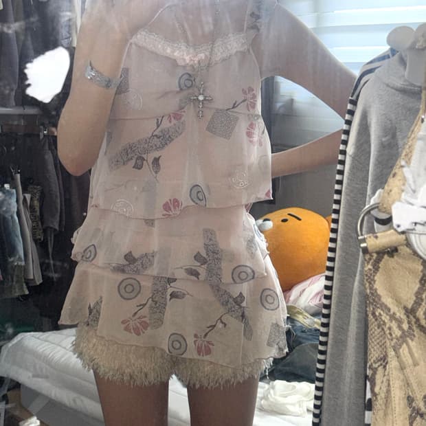 예약즁 ) 베이비 핑크 캉캉 슬리브리스