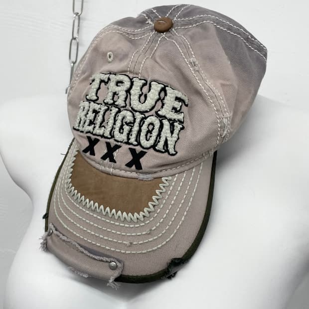 트루릴리전 워시드 스티치 로고 캡