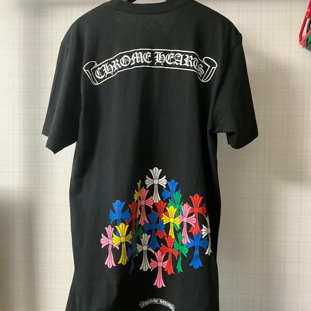 크롬하츠 멀티컬러 포켓 반팔 신형 M 백화점판