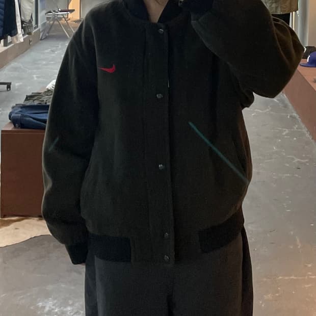 나이키 90s 테니스 로고 모직 바시티 자켓 H2144