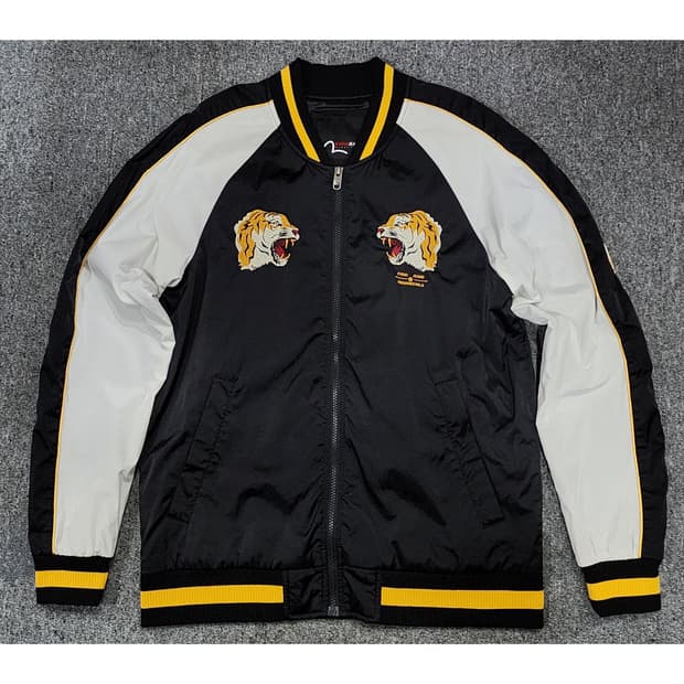 에비수 오리엔탈 타이거 자수 스카쟌 자켓 XL