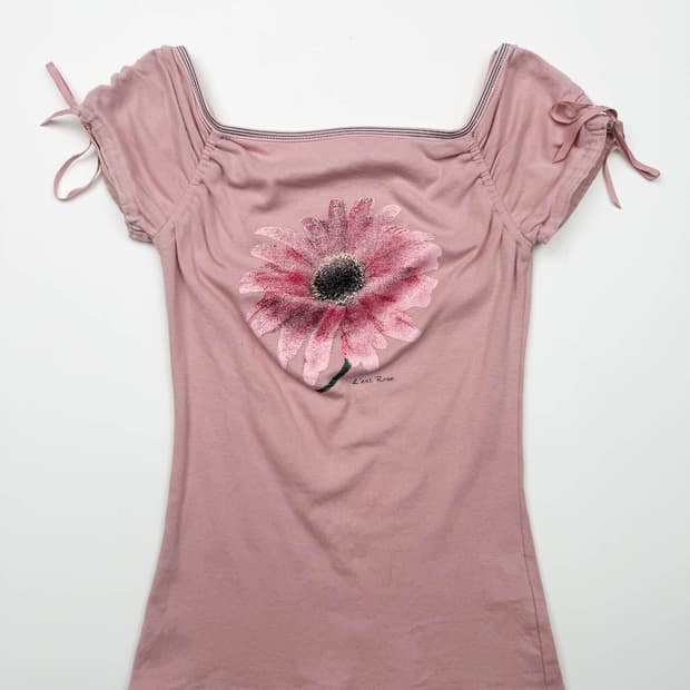 L’EST ROSE 스퀘어넥 셔링 반팔