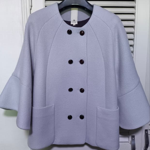 88 한섬 O2ND 오즈세컨 라벤더 더블코트