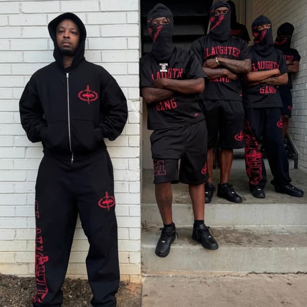 Corteiz x SlaughterGang 21 Savage hoodie