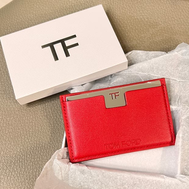 톰포드 거울+ 레드 카드지갑 세트