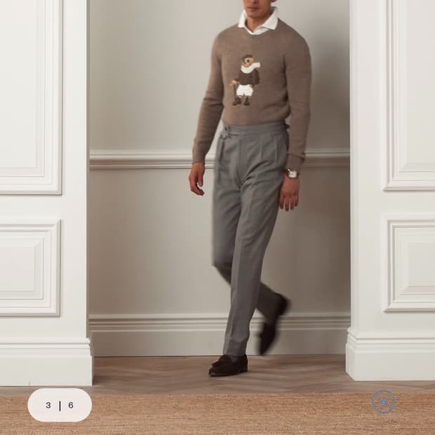 랄프로렌 퍼플라벨 24 F/w 베어 캐시미어 스웨터 니트