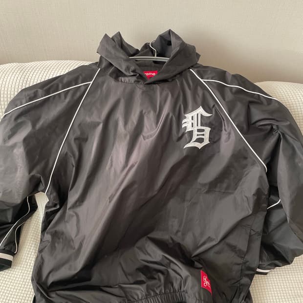 슈프림 후드 웜업 풀오버 블랙