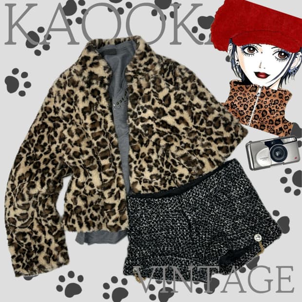 🖤나나깔 레오파드 퍼 오네갸루 코디세트🖤로맨틱 호피 숏팬츠 