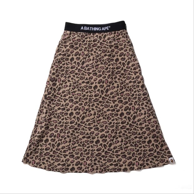 베이프 A Bathing Ape Leopard Pattern Long S