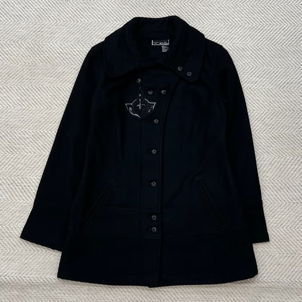 오클리 펑크자수 울 코트 r2499