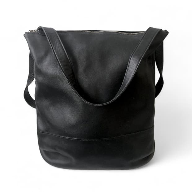 요지야마모토 와이즈 레더 숄더 백팩