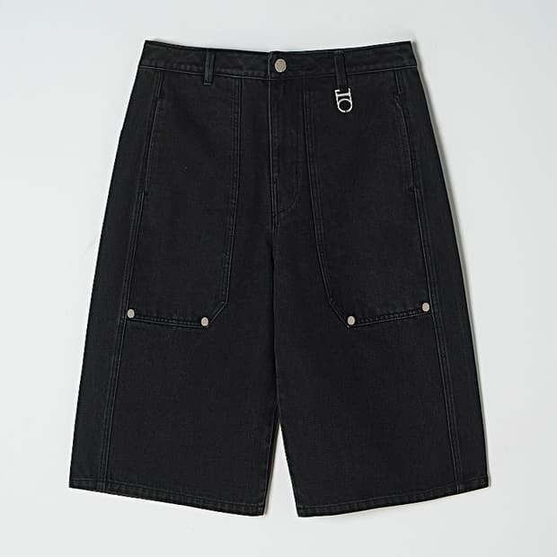 (1회착 택포가격) 디써티원 카펜터 데님 버뮤다팬츠 워시드블랙 3사이즈