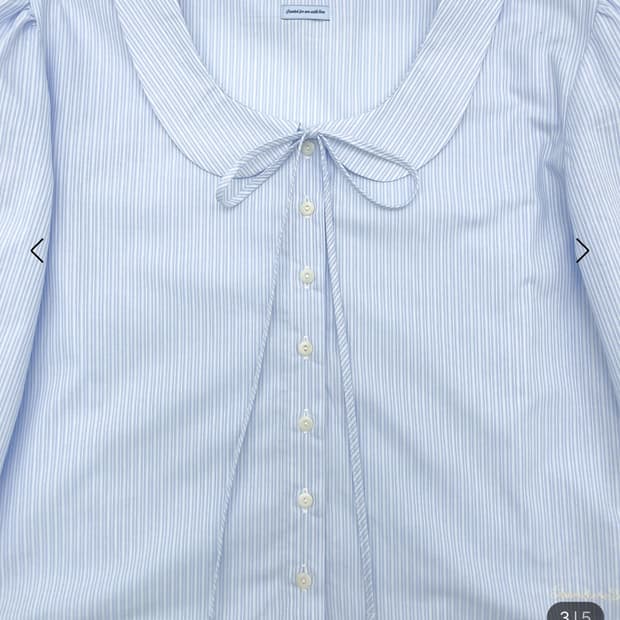 썸웨어버터 스트라이프 라이트블루 원피스