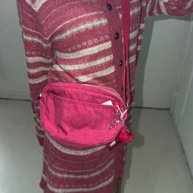 빈티지 키플링 핑크 미니크로스백