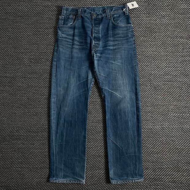 리바이스 501 워싱 데님 레귤러 팬츠o 3056