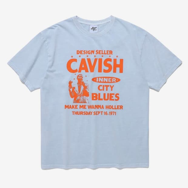 카비시 피그먼트 시티 블루스 티 반팔 블루
