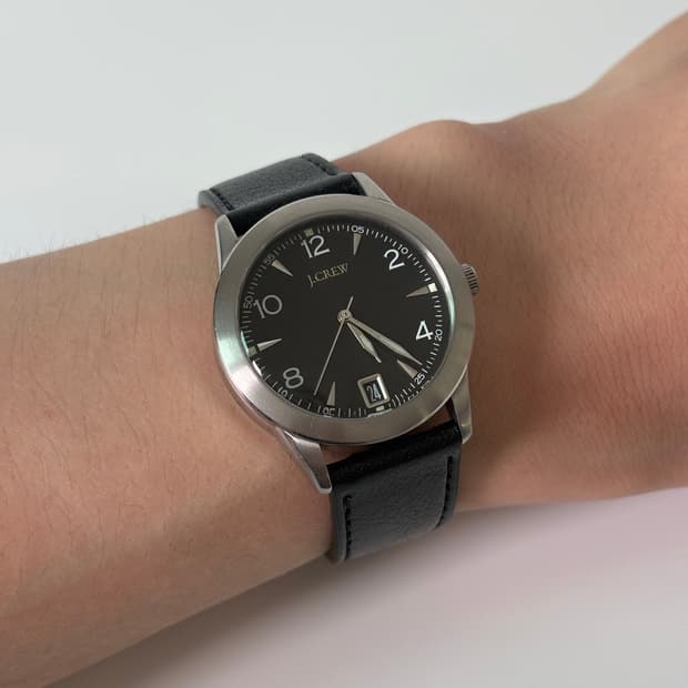 Black Dial Silver Kinetic Quartz