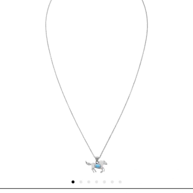 넘버링 6763 말 터키석 목걸이