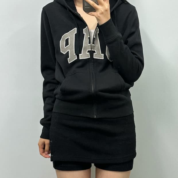 Gap 갭 블랙 후드집업